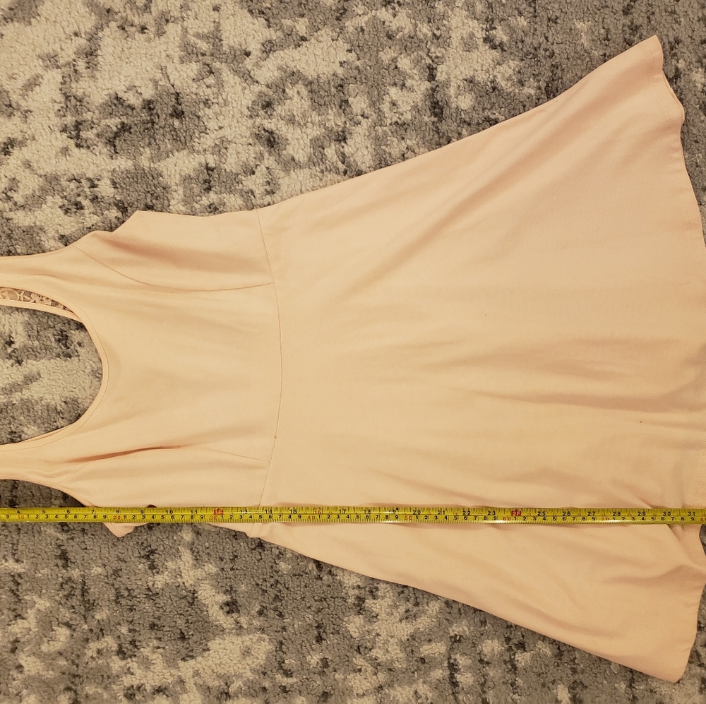 Nordstrom BP Light Pink Peach Lace Fit and Flare Dress